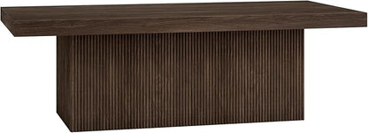 Henn&Hart 48" Wide Rectangular Coffee Table in Alder Brown, for Home, Living Room, Bedroom, Entertainment Room, Office