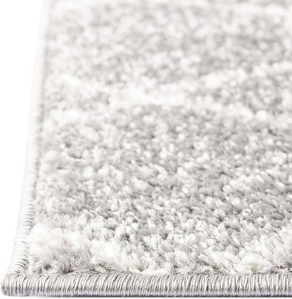 Unique Loom Trellis Frieze Collection Area Rug - Geometric (6' 1" x 9', Light Gray/ Ivory)