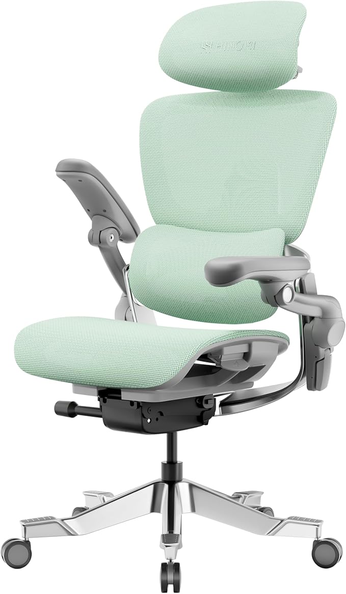 HINOMI H2 Pro Premium Ergonomic Office Chair - Comfy Home Office Desk Computer Chair with Adjustable Back Support, Swivel Wheels, Flip-up Arms, Comfortable Mesh Seat for Desk Work (Green)