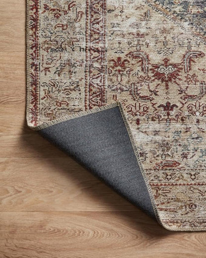 Loloi Amber Lewis Georgie Collection GER-04 Teal/Antique 2'-6" x 12'-0", .19" Pile Height, Runner Rug