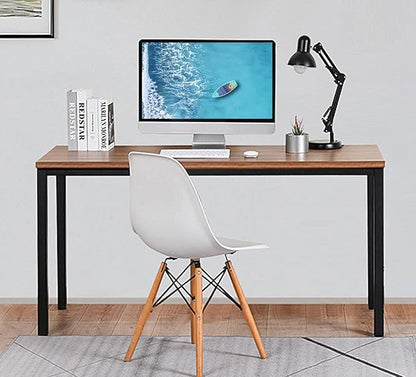 Large Table 35x70 Inches Computer Desk/Dining Table, Office Desk Sturdy Writing Workstation for Home Office Modern Simple Sturdy Laptop Study Table- Walnut