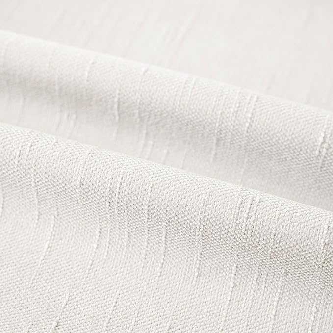 Foindtower Pack of 2 Textured Chenille Throw Decorative Pillow Covers Square Accent Solid Cushion Cover Cozy Neutral Farmhouse Pillow Case for Couch Sofa Bedroom Living Room 26x26 Inch, Ivory White
