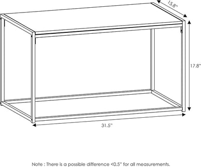 FURINNO Camnus Modern Living Coffee Table, Americano, 15.74 in x 30 in x 17.51 in
