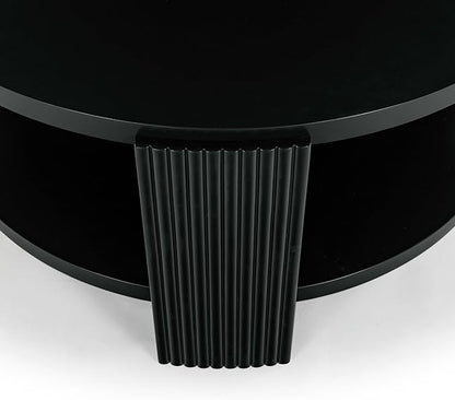 SAFAVIEH Couture Collection Liabella Black Round Coffee Table