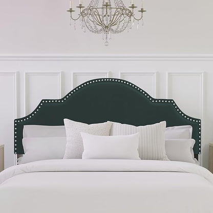Hillsdale, Cynthia Upholstered Full/Queen Adjustable Headboard, Green