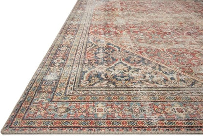 Loloi Amber Lewis Georgie Collection GER-01 Red/Navy 3'-9" x 5'-6", .19" Pile Height, Accent Rug