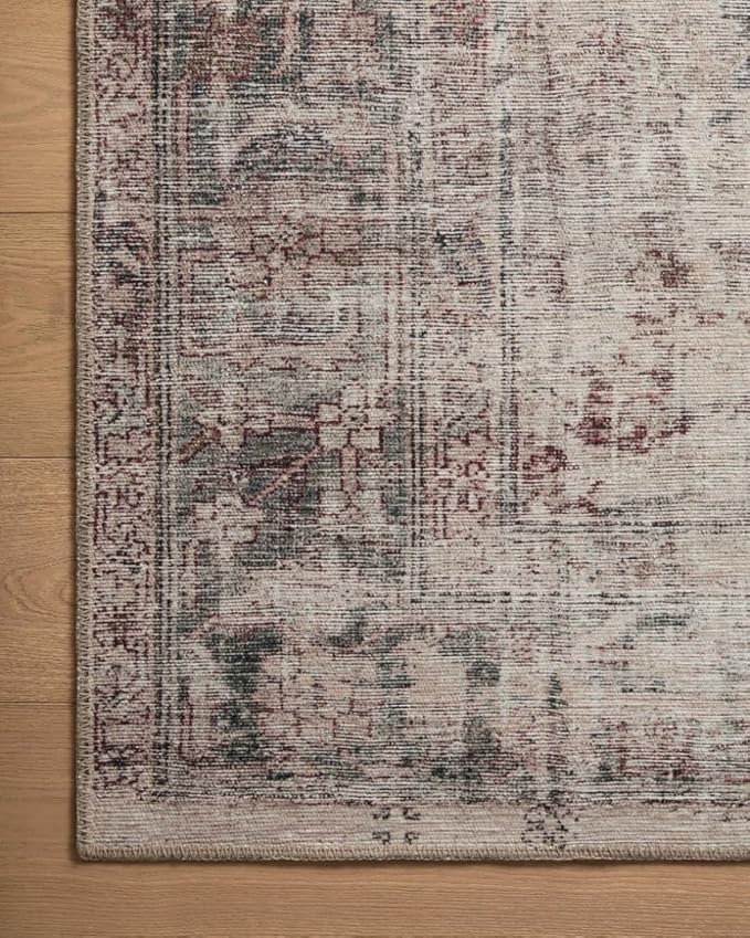 Loloi Amber Lewis Georgie Collection GER-08 Lagoon/Beige 2'-6" x 12'-0", .19" Pile Height, Runner Rug
