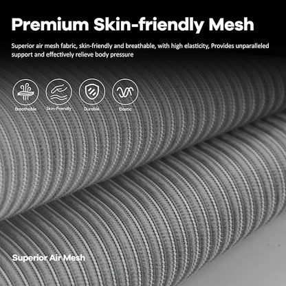 Office Chair Mesh Seat,Ergonomic Mesh Desk Chair with Adjustable Lumbar Support,Computer Chair with Flip-up Armrests, Rolling Executive Chairs, Home Office Chair(Grey)