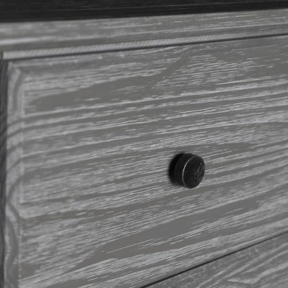 Grain Wood Furniture Greenport 5-Drawer Chest, Solid Wood with Brushed Grey Finish