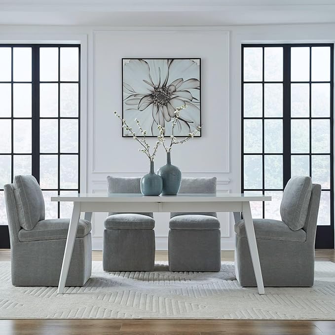 Liberty Furniture Accent Dining Chair with Castors - Squared Back - Sapphire Upholstry