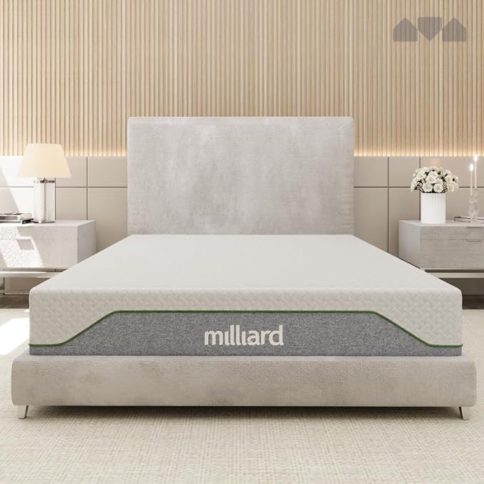 Milliard Memory Foam Mattress 10 inch Firm, Pressure Relieving, Classic (King)