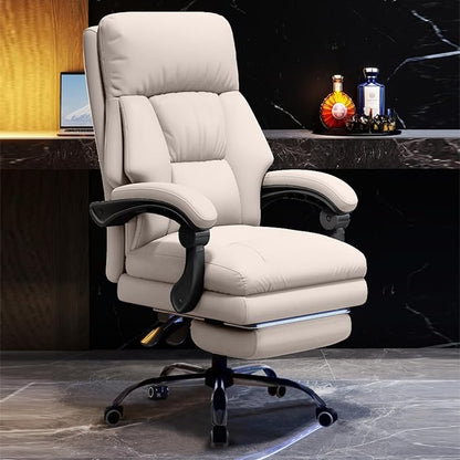 Office Chair with Leg Rest Executive Desk Chairs with Wheels High Back Computer Gaming Chairs Adjustable Reclining Ergonomic Work Chair for Home Office