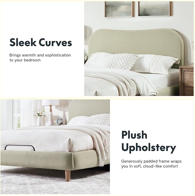 FLEXISPOT Queen All-in-One Adjustable Bed with 8" Gel Memory Foam Mattress, Linen Upholstered Bed Frame, Head & Foot Incline, Adjustable Headboard, 10-Year Warranty, Sage