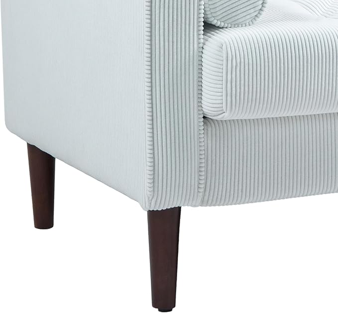 Oversized Accent Chair Set of 1, Corduroy Fabric Mid Century Modern Armchair with Large Seat for Living Room Bedroom Reading