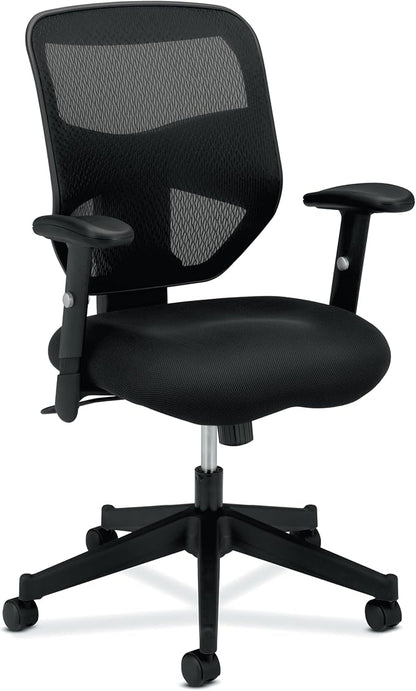 HON Prominent High Back Office Chair, Ergonomic Desk Chair with Adjustable Center-Tilt Recline, 360 Swivel, Swivel-Tilt, Black