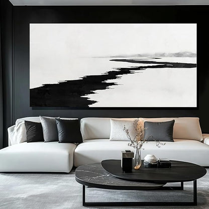 SDYA Simple Decorative Pictures Modern Home Decor 58x29 Abstract Wall Art for Living Room Kitchen Artwork Black Photo Prints