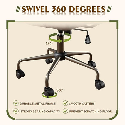 High Back Office Chair,Modern Swivel Office Chair,Black Suede Fabric Gaming Chair,Height Adjustable Home Office Desk Chair with Lumbar Support