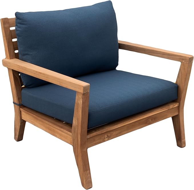 Tommy Bahama Deep Seating Lounge Cushion, 24" X 26" X 4", Bamboo Bay Cobalt