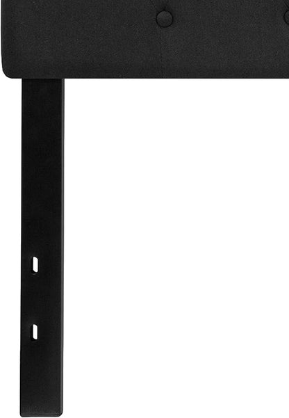 BizChair Tufted Upholstered King Size Headboard in Black Fabric