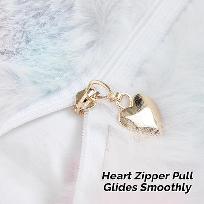 FUTEI Rainbow Decorative Throw Pillow Covers 24x24 Inch Set of 2,Soft Fuzzy Faux Rabbit Fur European Cushion Covers with Raised Texture,Neutral Boho Home Decor for Couch Bed Living Room