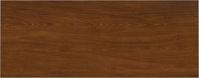 SIMPLIHOME Lowry Desk - 54-Inch Wide Solid Walnut Veneer and Metal Writing Desk, Modern Industrial Home Office Computer Table for Workspace with 2 Drawers and Flip-Down Keyboard Tray