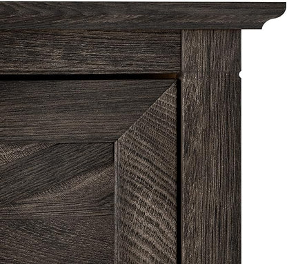 Bush Furniture Key West 2 Drawer Lateral File Cabinet in Dark Gray Hickory, Document Storage for Home Office, Accent Chest with Drawers