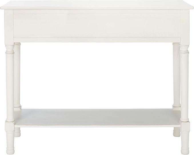 SAFAVIEH Home Collection Landers Distressed White 2-Drawer Console Table CNS5710A