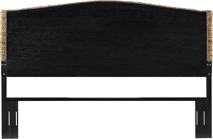 Crosley Furniture Serena Handwoven Natural Fiber Rattan Bed Headboard, Banana Leaf, King