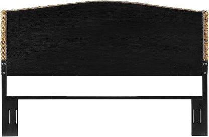 Crosley Furniture Serena Handwoven Natural Fiber Rattan Bed Headboard, Banana Leaf, King