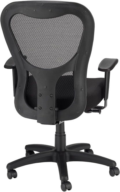 Tempur-Pedic TP9000C Mesh Swivel Task Chair with Tempur Material, Cooling Gel Layer, Adjustable Armrests, and Lumbar Support, Black