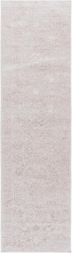 SAFAVIEH Reflection Collection Runner Rug - 2'3" x 12', Cream & Ivory, Non-Shedding & Easy Cleaning, Ideal for Living Room, Bedroom (RFT665D)