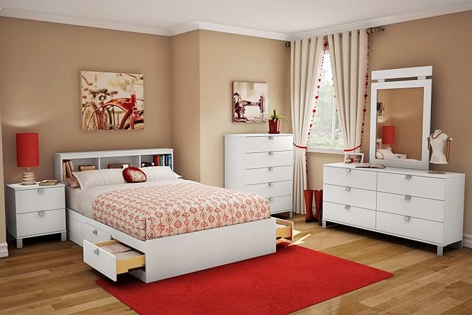 South Shore Spark Bookcase Headboard, Full, Twin