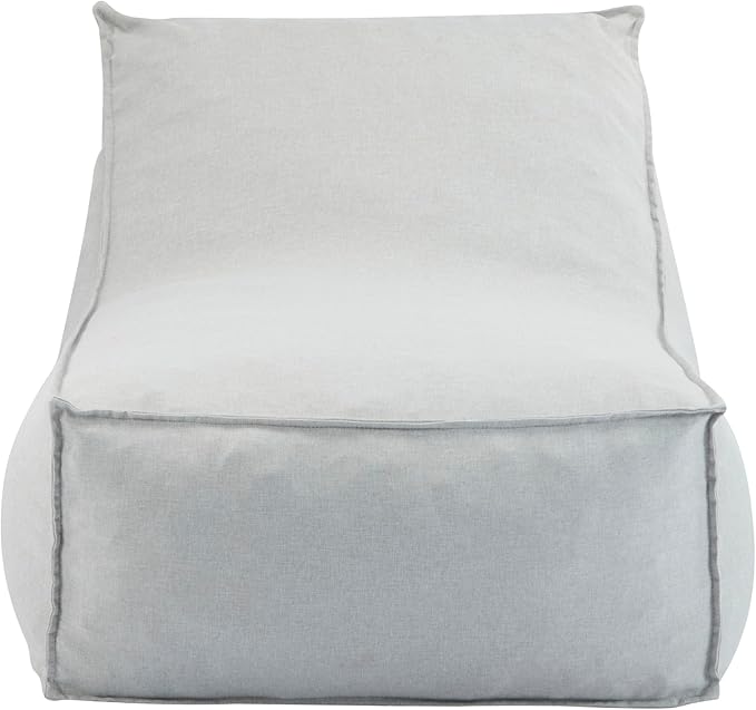 Christopher Knight Home Venny Bean Bag Chair, Fabric Bean Bag Chairs for Adults and Kids, Comfy Reading Chair, Lounge Sofa with Armrest, Indoor/Outdoor Spaces Memory Foam Bean Bag Chair, Light Gray
