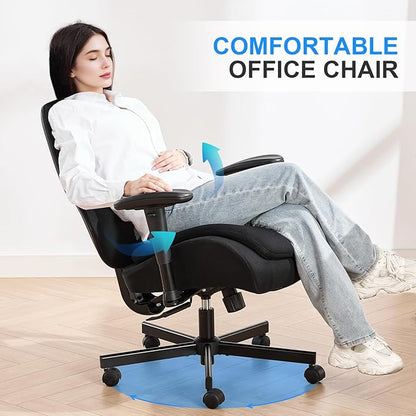 Ergonomic Home Office Desk Chair,Breathable Mesh Chair with Expanded High Back Lumbar Support,Adjustable Height (Classic)