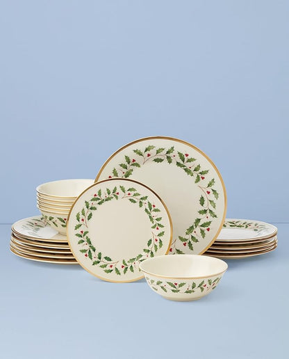 Lenox 899203 Holiday 18-Piece Dinnerware Set, Service For 6