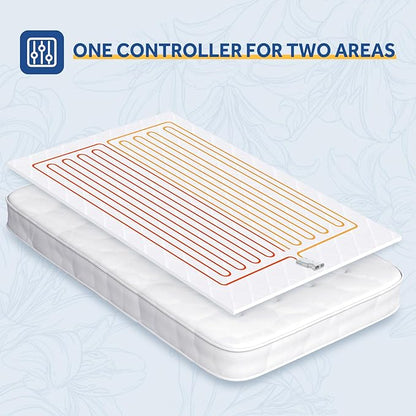 Sealy Heated Mattress Pad King Size Single Control for 2 Zones, 9 Heated Settings & 1-9 Hours Auto Shut Off, Luxury Quilted Bed Warmer with ETL Certified, Soft Extra-Cozy Fabric