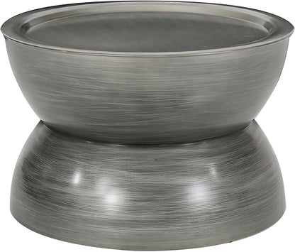 Christopher Knight Home Minkler Hourglass Coffee Table - Brushed Antique Silver