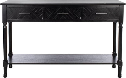 SAFAVIEH Home Collection Peyton Black 3-Drawer Lower Shelf Console Table CNS5705B