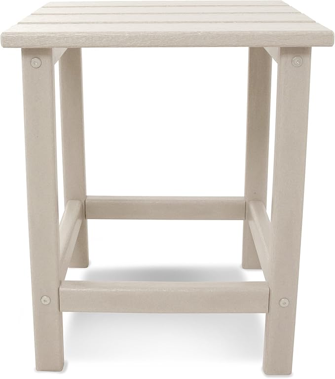 POLYWOOD ECT18SA Long Island 18" Side Table, Sand