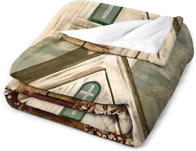Christian Church Blanket Religious Gifts for Women Men Christian Throw Blanket for Kids Adults Soft Warm Cozy Fleece Blanket for Couch Sofa Bed 60"x80"