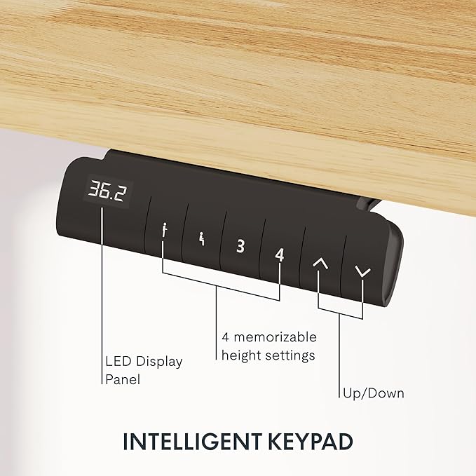 FlexiSpot E6 Solid Wood 3-Stage Dual Motor 71 x 30 Electric Standing Desk, Holds 220 lbs, Adjustable Height w/ Memory Presets, Butcher Block Rubberwood Desktop & Black Frame, Ships in 2 Boxes