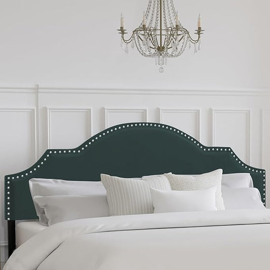 Hillsdale, Cynthia Upholstered King Adjustable Headboard, Green