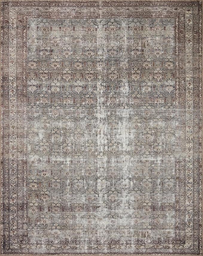 Loloi Amber Lewis Georgie Collection GER-10 Moss/Bark 3'-9" x 5'-6", .19" Pile Height, Accent Rug