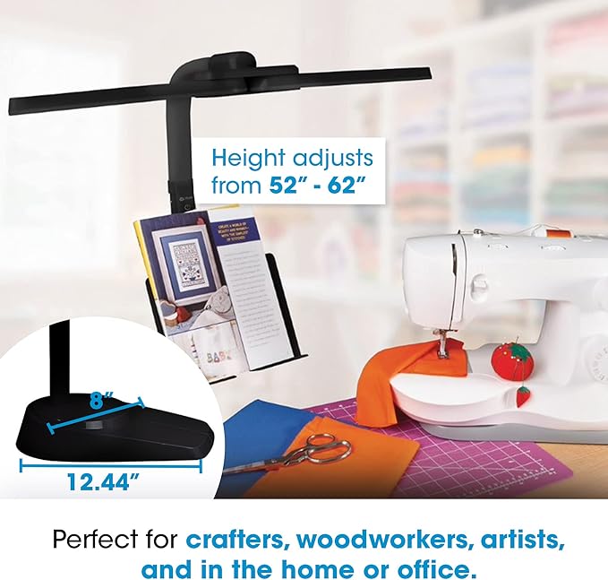 Ottlite Dual Shade LED Standing Floor Lamp with Adjustable Stand - Wide Range of Illumination with Built-in 2.1A USB Charging Port and Flexible Neck - 4 Brightness Settings for Reading & Studying