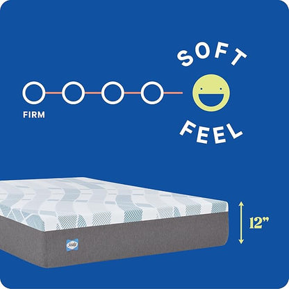 Sealy Dreamlife 12” Foam Mattress-in-a-Box, Twin XL, SealyComfort Gel Memory Foam, SealySupport Transition Foam, Surface-Guard Technology