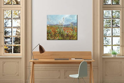 Wieco Art Canvas Prints Green Ears of Wheat by Vincent Van Gogh Impressionism Canvas Wall Art Famous Paintings Reproduction Pictures Artwork Wall Art for Living Room Home Decor