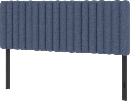 Queen Size Upholstered Headboard Only, Channel Tufted Headboard with Adjustable Height, Easy Assembly, Navy Blue