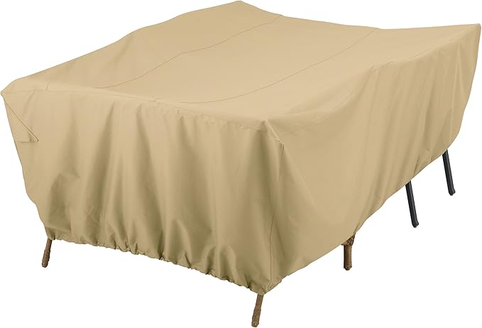 Classic Accessories Terrazzo Water-Resistant 80 Inch Conversation Set/General Purpose Patio Furniture Cover, Patio Furniture Covers