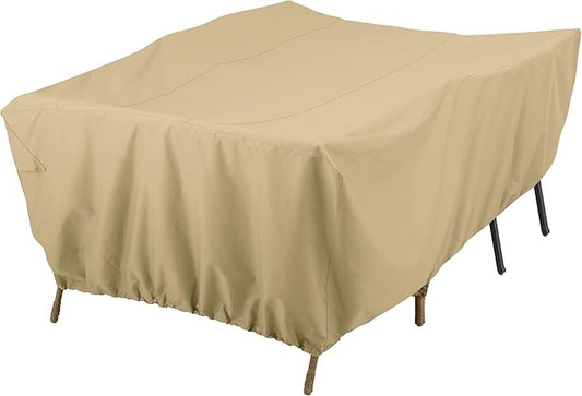 Classic Accessories Terrazzo Water-Resistant 80 Inch Conversation Set/General Purpose Patio Furniture Cover, Patio Furniture Covers