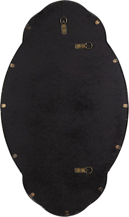 Kate and Laurel Novella Glam Ornate Mirror; 18x30; Gold; Traditional Baroque Inspired Wall Decor